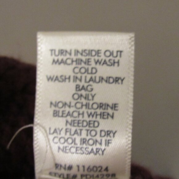 BKE Sweater Small V Neck Brown Destructed Cable Knit Frayed Pullover Oversize - Picture 7 of 7